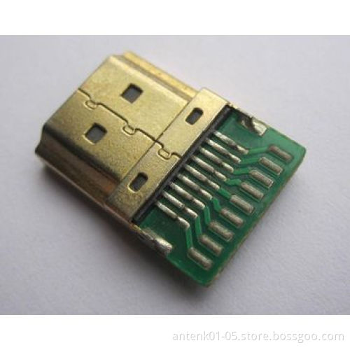 HDMI A type male, with PCB board type